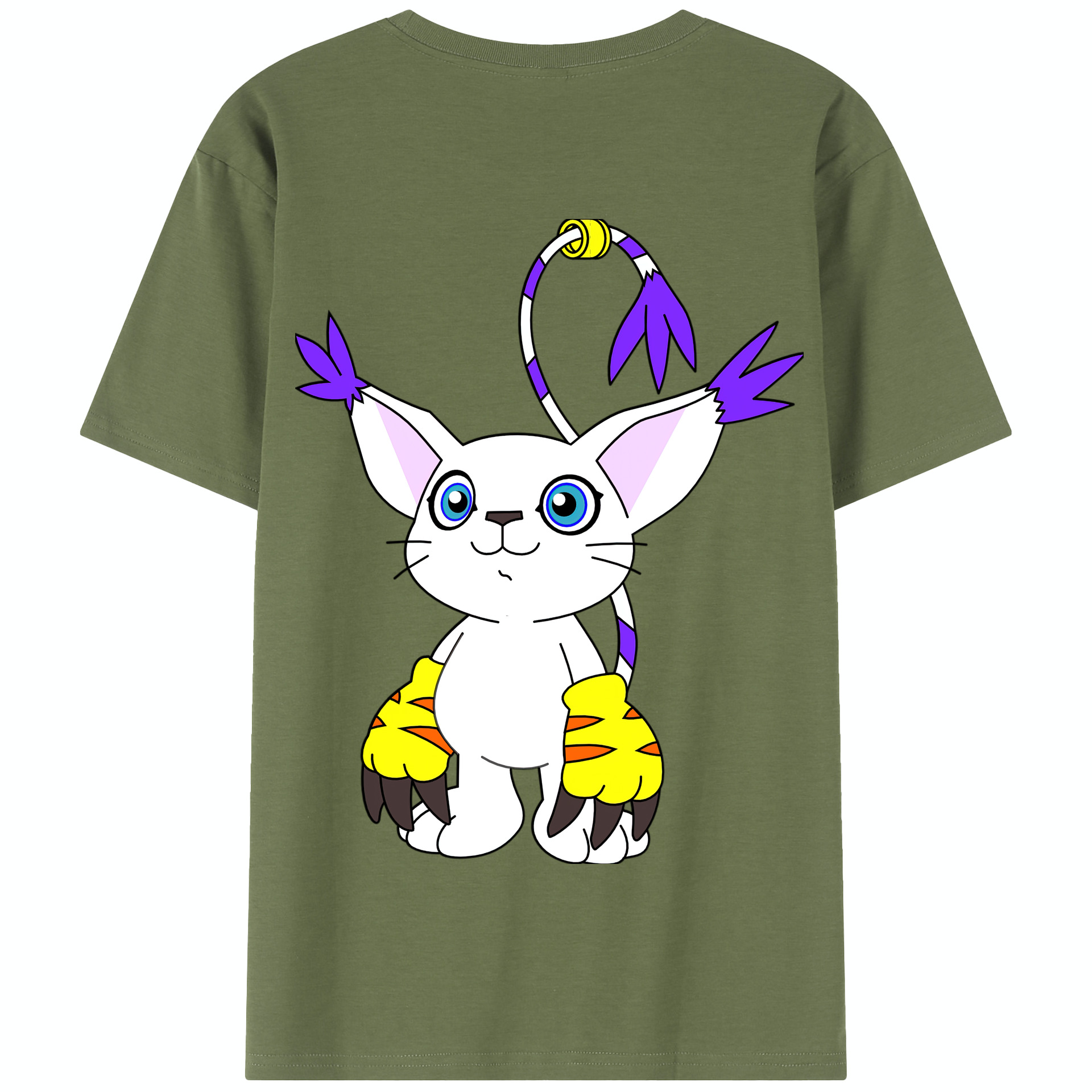 （画像用） Digimon デジタルモンスター/デジモン 綿100％半袖Tシャツ（背面プリント）
